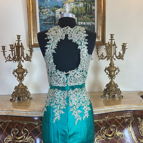 Meier Collection formal embroidery beaded evening prom dress - Picture 4 of 5